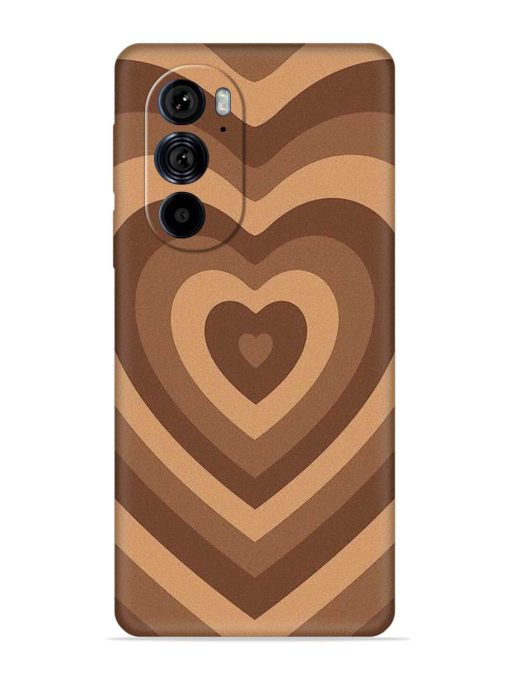 Brown Heart Embossed Soft Silicone Case for Motorola Edge 30 Pro Zapvi