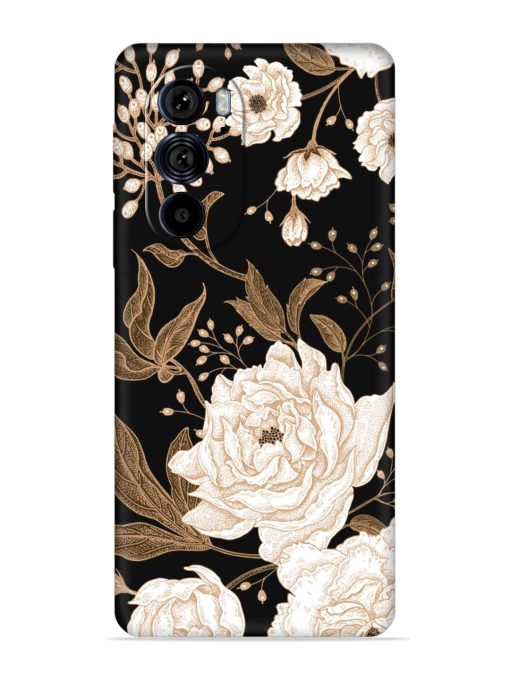 Peonies Roses Floral Embossed Soft Silicone Case for Motorola Edge 30 Pro Zapvi