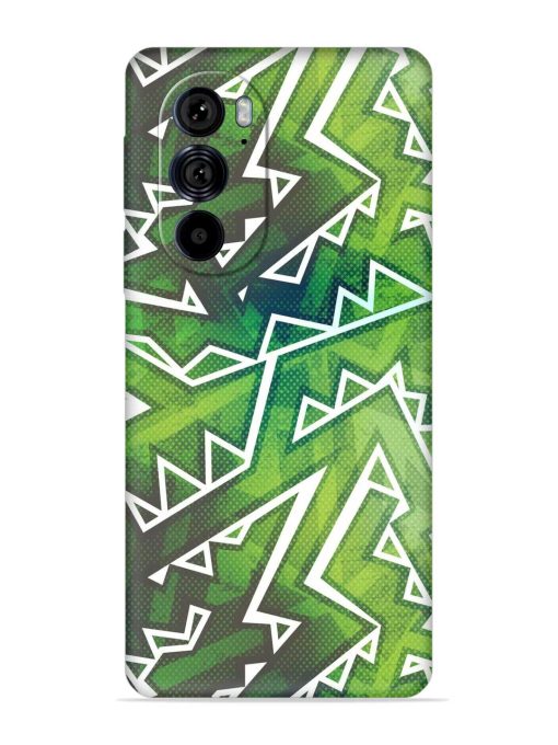 Green Graffiti Seamless Embossed Soft Silicone Case for Motorola Edge 30 Pro Zapvi