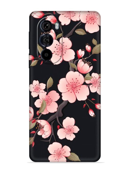 Cherry Blossom Embossed Soft Silicone Case for Motorola Edge 30 Pro Zapvi