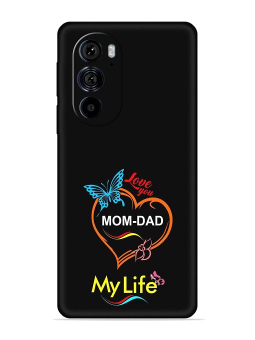 Love You Mom Dad Embossed Soft Silicone Case for Motorola Edge 30 Pro Zapvi