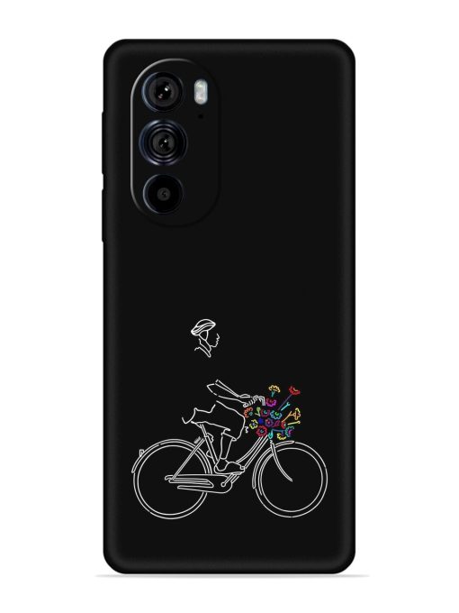 Minimalist Cycle Art Embossed Soft Silicone Case for Motorola Edge 30 Pro Zapvi