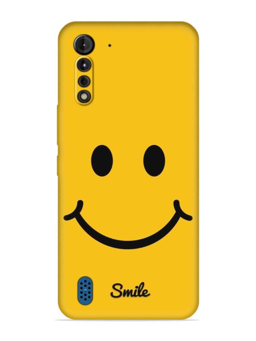 Yellow Smiley Embossed Soft Silicone Case for Motorola G8 Power Lite Zapvi