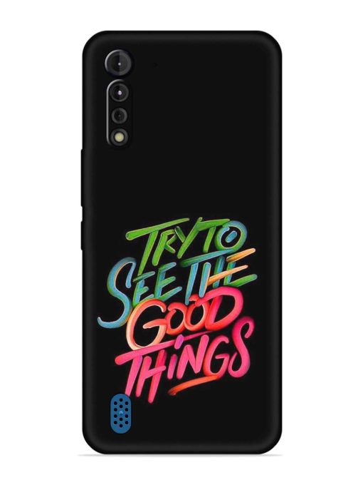 Try To See The Good Things Embossed Soft Silicone Case for Motorola G8 Power Lite Zapvi