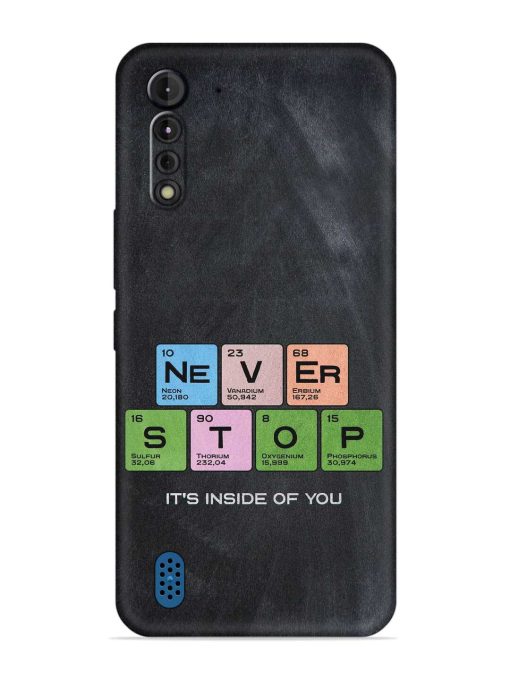 Never Stop It'S Inside Of You Embossed Soft Silicone Case for Motorola G8 Power Lite Zapvi