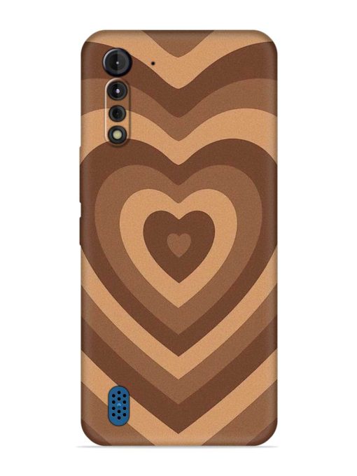 Brown Heart Embossed Soft Silicone Case for Motorola G8 Power Lite Zapvi