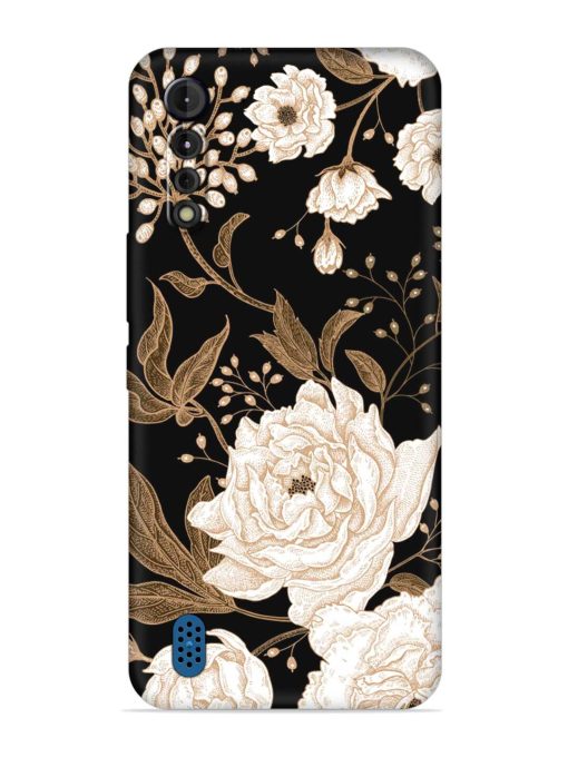 Peonies Roses Floral Embossed Soft Silicone Case for Motorola G8 Power Lite Zapvi