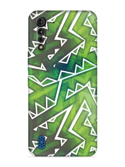 Green Graffiti Seamless Embossed Soft Silicone Case for Motorola G8 Power Lite Zapvi