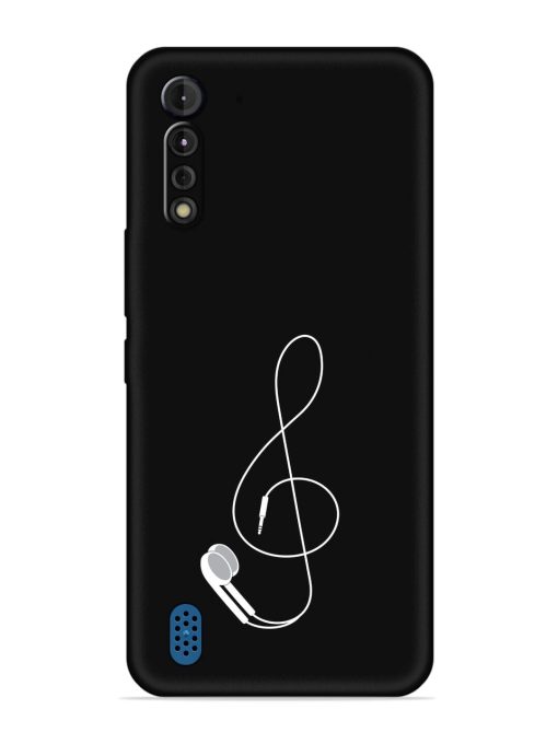 Music Earphone Vector Embossed Soft Silicone Case for Motorola G8 Power Lite Zapvi