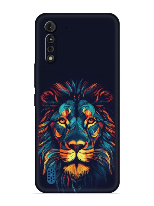 Colorful Lion Embossed Soft Silicone Case for Motorola G8 Power Lite Zapvi