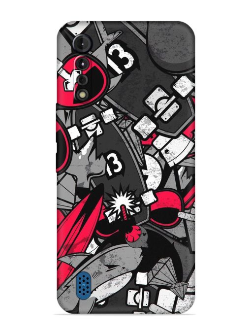 Fictional Doodle Embossed Soft Silicone Case for Motorola G8 Power Lite