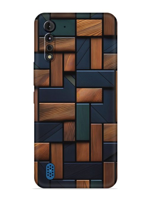 Wooden Background Cubes Embossed Soft Silicone Case for Motorola G8 Power Lite Zapvi