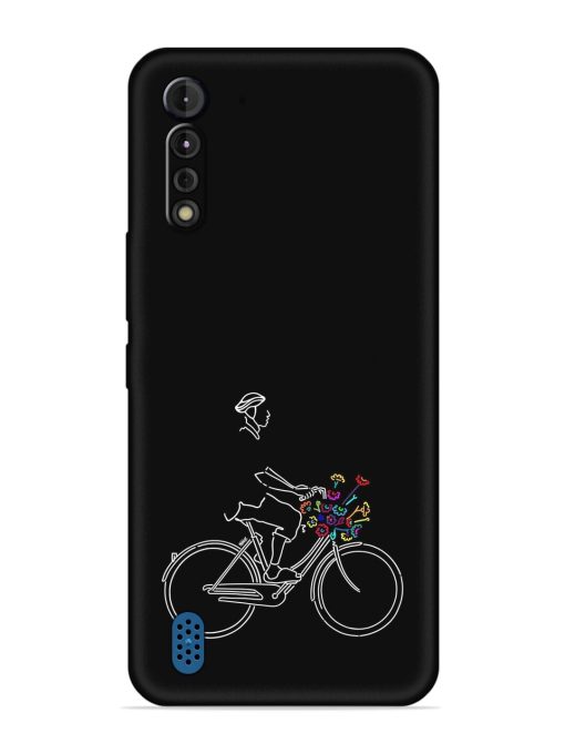 Minimalist Cycle Art Embossed Soft Silicone Case for Motorola G8 Power Lite Zapvi