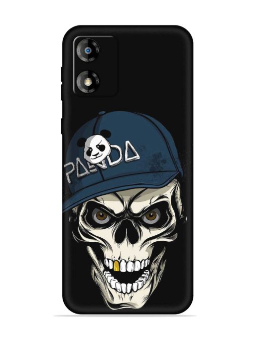 Panda Skull Embossed Soft Silicone Case for Motorola Moto E13 Zapvi