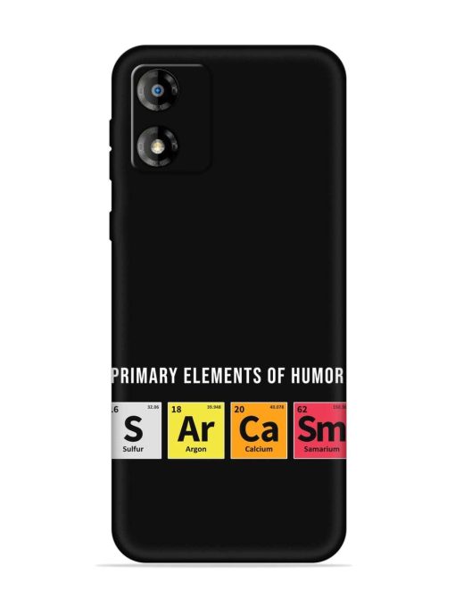 Primary Elements Humor Embossed Soft Silicone Case for Motorola Moto E13