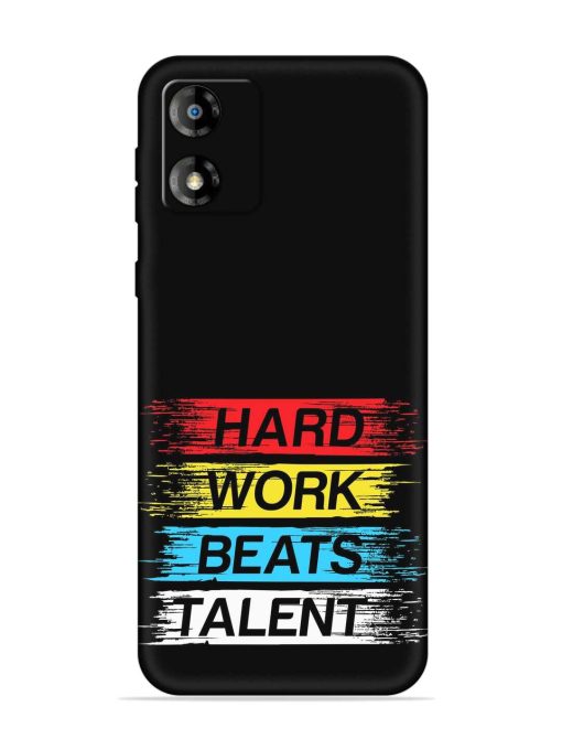 Hard Work Beats Embossed Soft Silicone Case for Motorola Moto E13