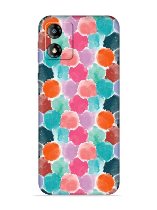 Colorful Seamless Pattern Embossed Soft Silicone Case for Motorola Moto E13