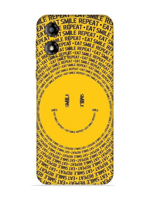 Smiley Embossed Soft Silicone Case for Motorola Moto E13 Zapvi