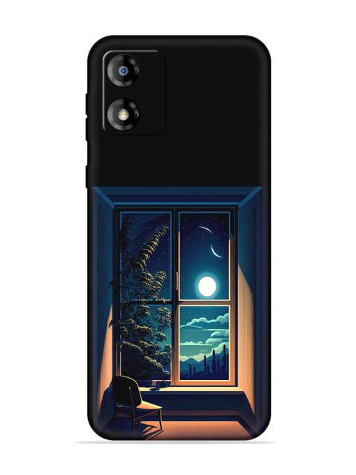 Night View At Window Embossed Soft Silicone Case for Motorola Moto E13