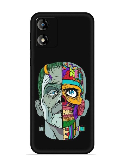 Men Vs Skull Embossed Soft Silicone Case for Motorola Moto E13