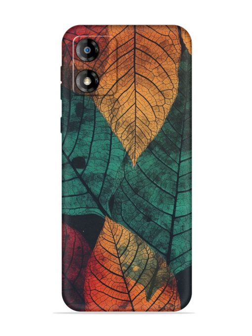 Leaves Artwork Embossed Soft Silicone Case for Motorola Moto E13