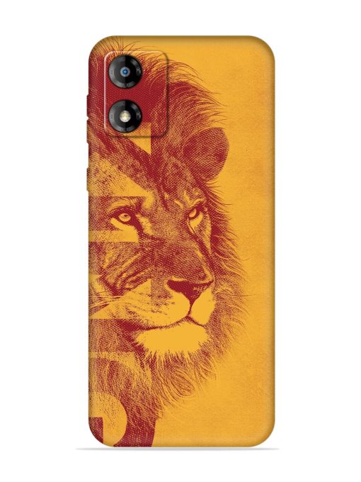 Gold Lion Crown Art Embossed Soft Silicone Case for Motorola Moto E13 Zapvi