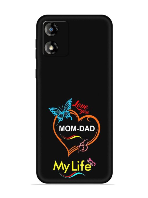 Love You Mom Dad Embossed Soft Silicone Case for Motorola Moto E13 Zapvi