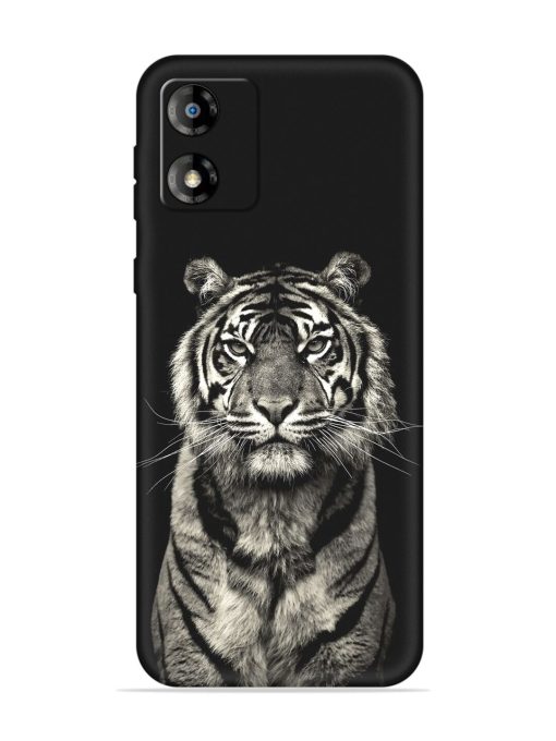 Tiger Art Embossed Soft Silicone Case for Motorola Moto E13 Zapvi