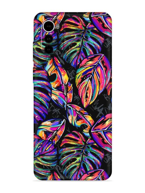 Tropical Seamless Vector Embossed Soft Silicone Case for Motorola Moto E32S Zapvi