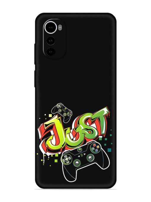 Graffiti Gamepad Illustration Embossed Soft Silicone Case for Motorola Moto E32S