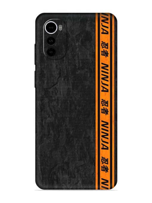 Ninja Srtips Embossed Soft Silicone Case for Motorola Moto E32S