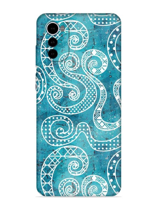 Vintage Curved Seamless Embossed Soft Silicone Case for Motorola Moto E32S Zapvi