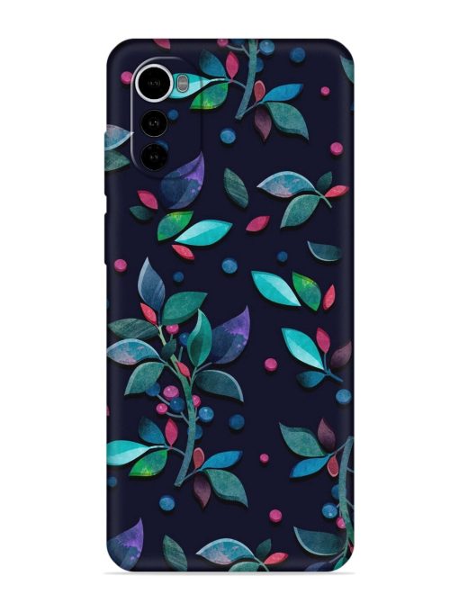 Decorative Watercolor Flower Embossed Soft Silicone Case for Motorola Moto E32S