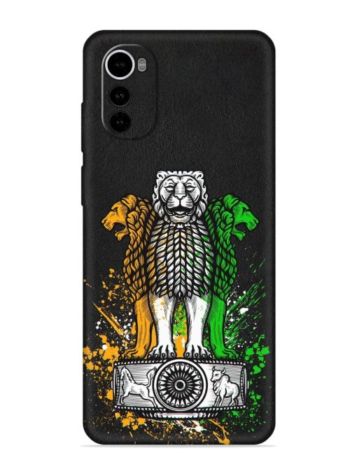 Pillars Of Ashoka Embossed Soft Silicone Case for Motorola Moto E32S Zapvi