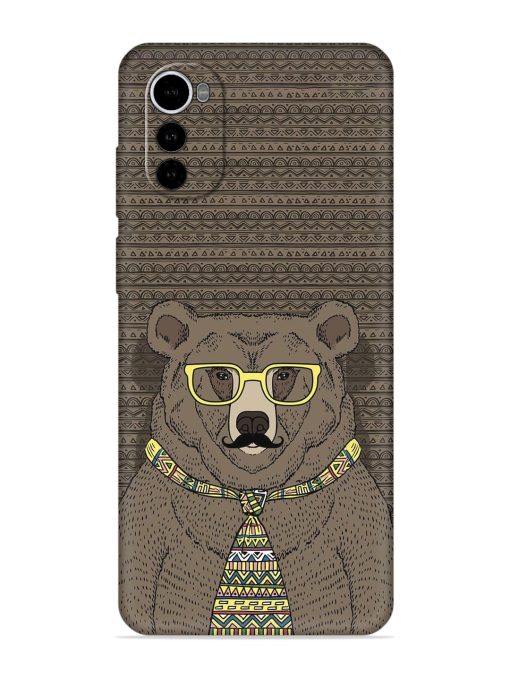 Grizzly Bear Embossed Soft Silicone Case for Motorola Moto E32S Zapvi