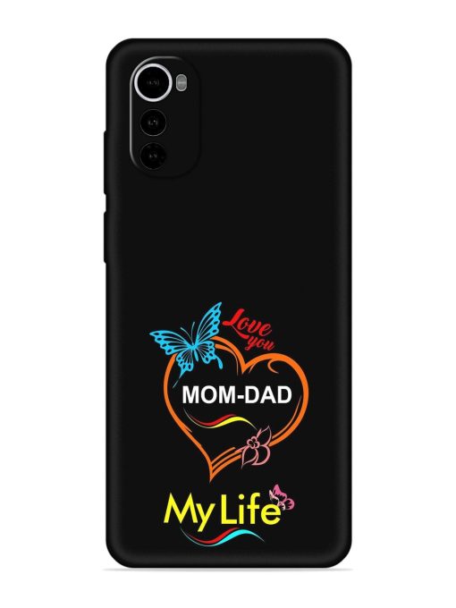 Love You Mom Dad Embossed Soft Silicone Case for Motorola Moto E32S Zapvi