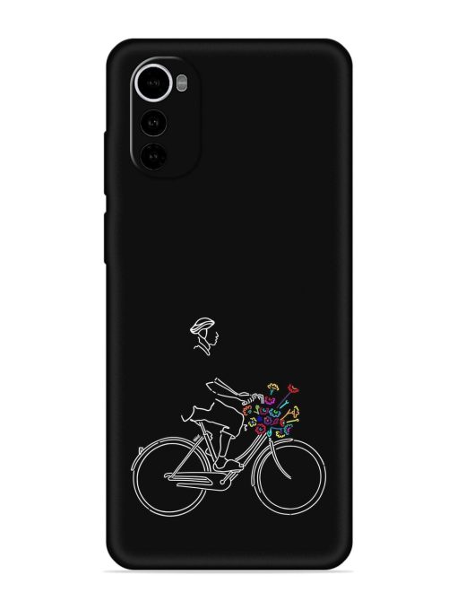 Minimalist Cycle Art Embossed Soft Silicone Case for Motorola Moto E32S Zapvi