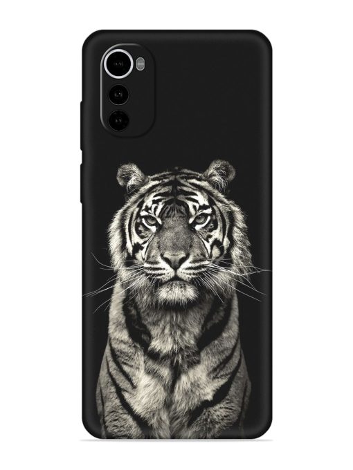 Tiger Art Embossed Soft Silicone Case for Motorola Moto E32S