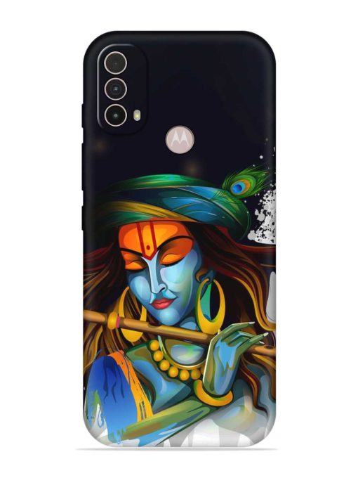 Krishna Art Embossed Soft Silicone Case for Motorola Moto E40 Zapvi