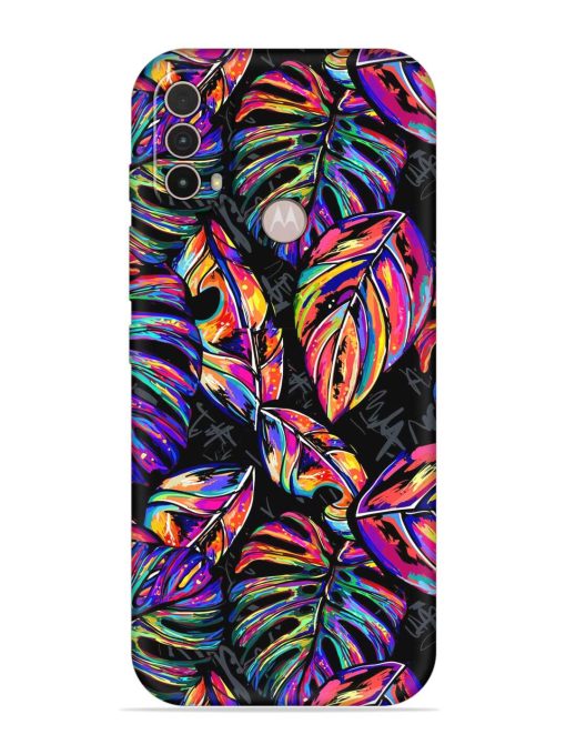 Tropical Seamless Vector Embossed Soft Silicone Case for Motorola Moto E40