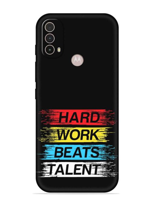 Hard Work Beats Embossed Soft Silicone Case for Motorola Moto E40 Zapvi