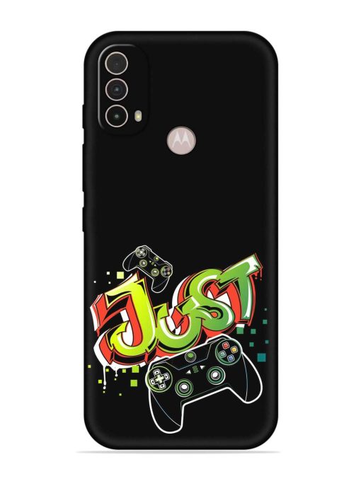 Graffiti Gamepad Illustration Embossed Soft Silicone Case for Motorola Moto E40 Zapvi