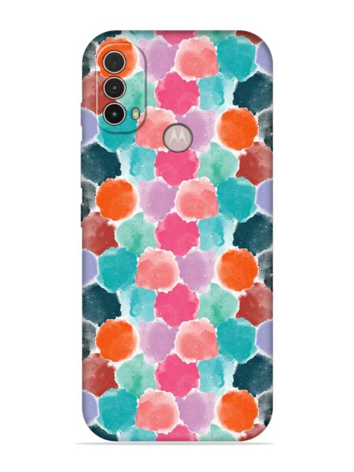 Colorful Seamless Pattern Embossed Soft Silicone Case for Motorola Moto E40