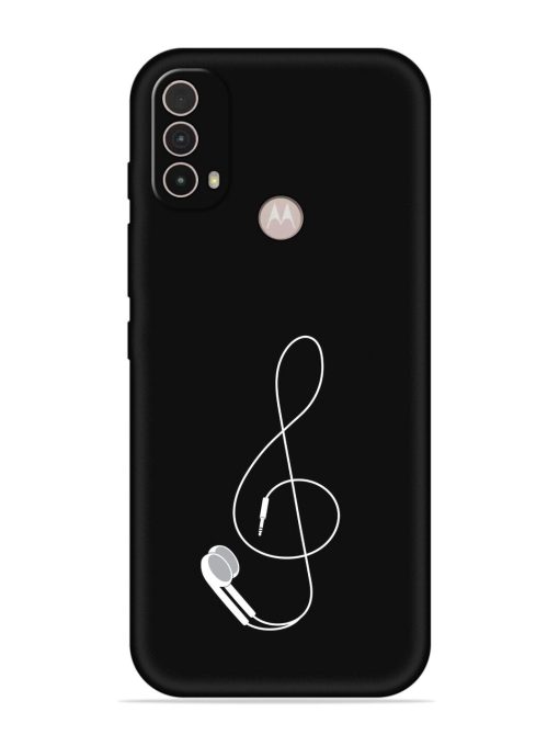 Music Earphone Vector Embossed Soft Silicone Case for Motorola Moto E40 Zapvi