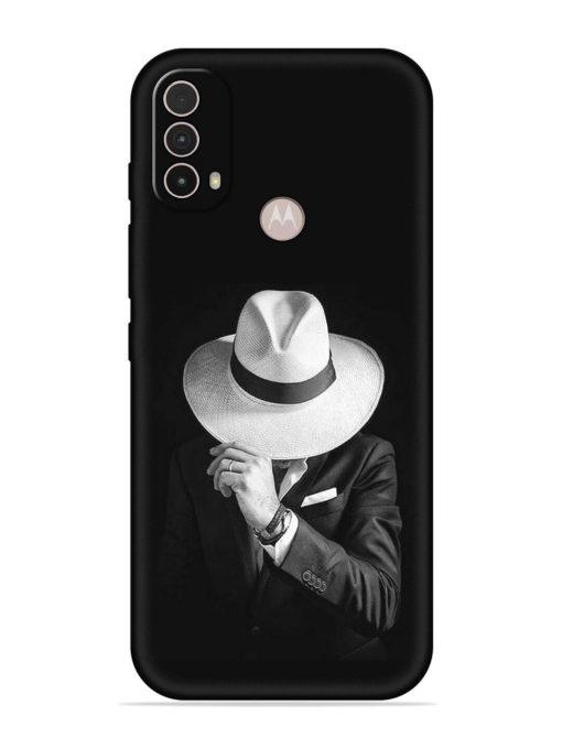 Men Under Hat Embossed Soft Silicone Case for Motorola Moto E40 Zapvi