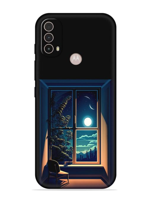 Night View At Window Embossed Soft Silicone Case for Motorola Moto E40 Zapvi