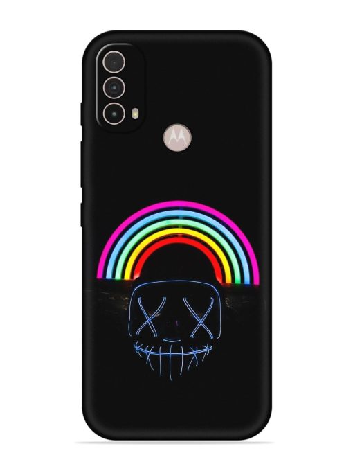 Mask Rainbow Embossed Soft Silicone Case for Motorola Moto E40