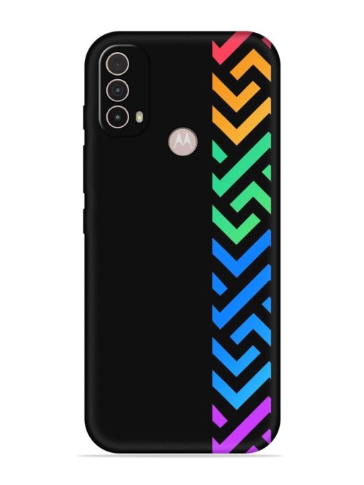 Colorshape Stripes Embossed Soft Silicone Case for Motorola Moto E40 Zapvi