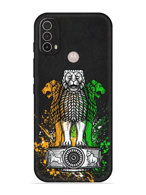 Pillars Of Ashoka Embossed Soft Silicone Case for Motorola Moto E40 Zapvi