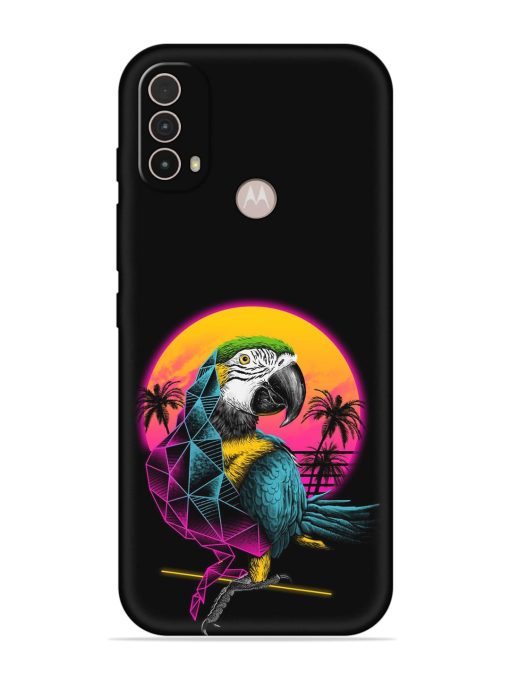 Rad Parrot Embossed Soft Silicone Case for Motorola Moto E40 Zapvi